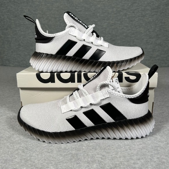 Adidas Kaptir 3.0 Running Shoes Mens 11/ Womens 12 White Black Athletic Sneaker‎